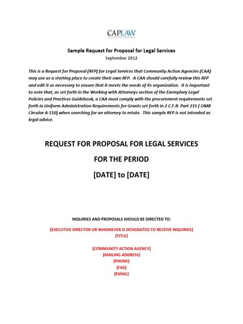 Sample Rfp For Legal Services Pdf Request For Proposal Board Of