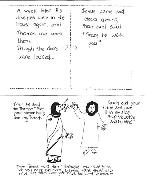 Doubting Thomas Worksheet 1 Bible Story Crafts Bible Stories Sunday