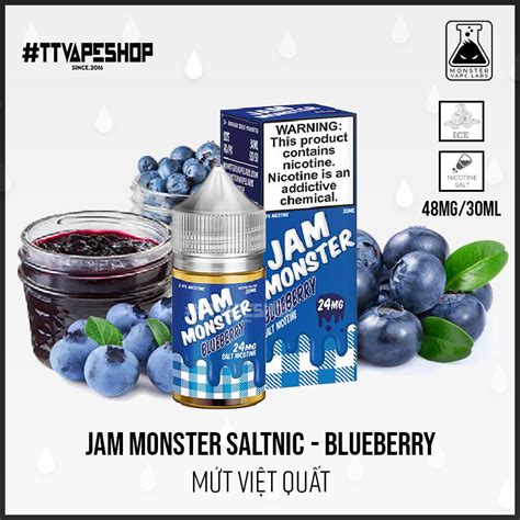 Jam Monster Salt Nic Grape Mứt nho 24 48mg 30ml