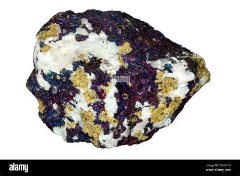 Chalcopyrite Copper Iron Sulfide Geology Mineral Rock Cut Out Stock