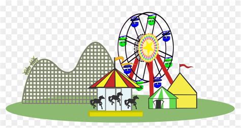 Carnival Amusement Park Setting Clip Art Amusement Park Clip Art