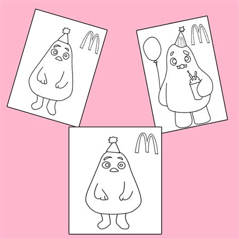 Grimace Shake Coloring Pages Kids Printable Coloring Sheet I Inspire