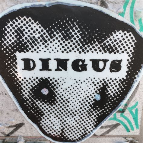 dingus street art sticker  fremont seattle