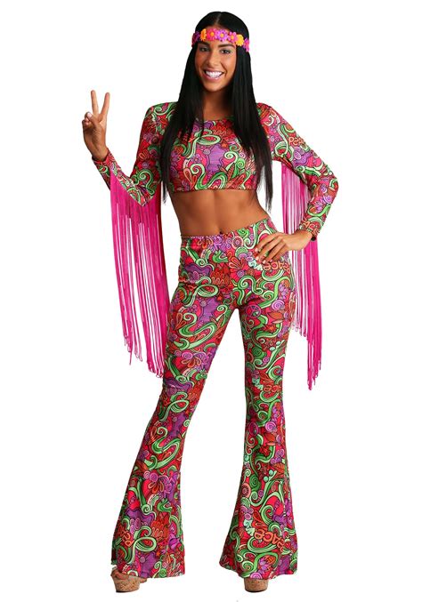 Womens World Peace Hippie Costume | 70s Costumes Women