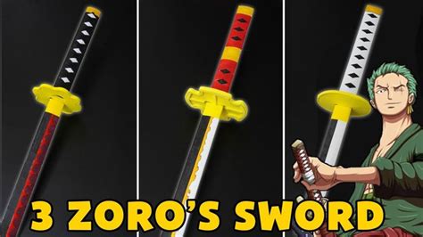 Easy Origami Paper Zoro S Swords One Piece Wado Ichimonji Sandai