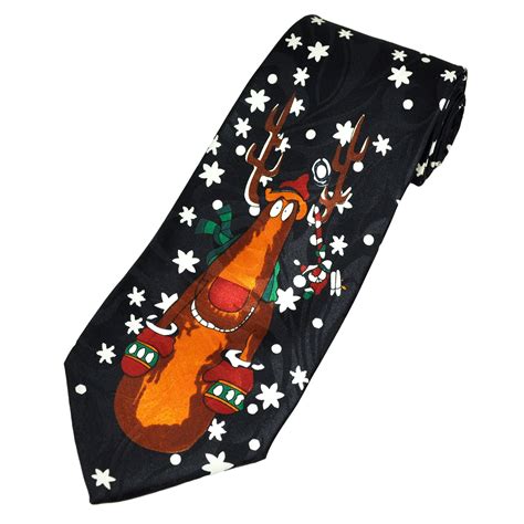 Reindeer Navy Blue Mens Novelty Christmas Tie From Ties Planet Uk