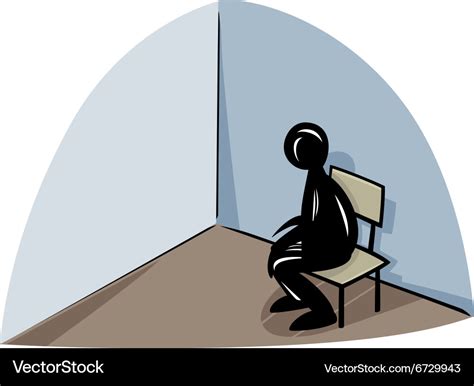 Lonely man Royalty Free Vector Image - VectorStock