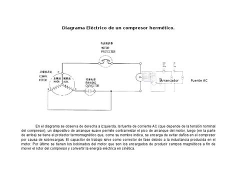 Diagrama Eléctrico De Un Compresor Hermético