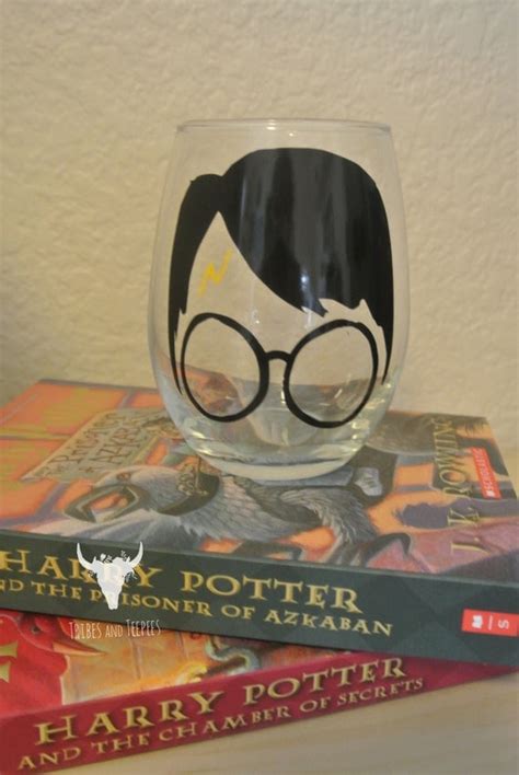 Harry Potter Wine glass Harry Potter stemless glass Harry