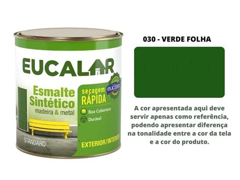 Tinta Eucalar Esmalte Sintetico Ml Verde Folha Casa Card O