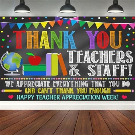 Thank You Teachers Teacher Appreciation Week Backdrop