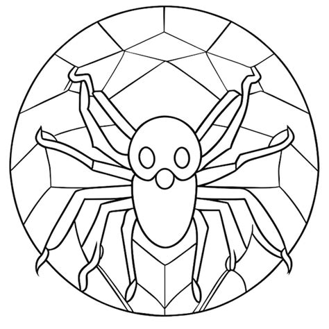 Spider On Its Web Coloring Page Free Printable Coloring Pages Images