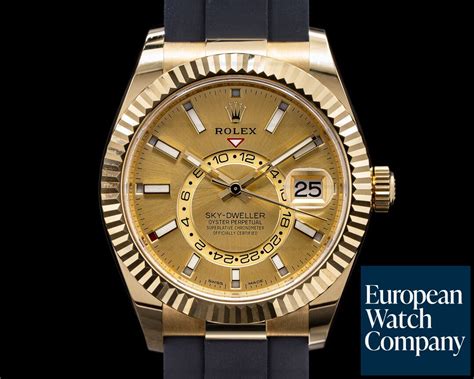 Rolex Sky Dweller Silver Dial K Yellow Gold