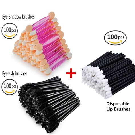 100 Pcs Dual Sided Soft Eye Shadow Brush Sponge 100 Pcs Eyelash