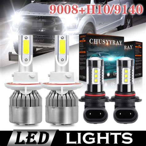 For Ford F Led Headlight Fog Light Bulbs Combo