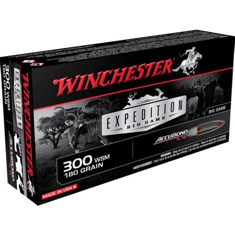 Winchester Ammunition Expedition Big Game 180 Gr Accubond Ct 300 Wsm