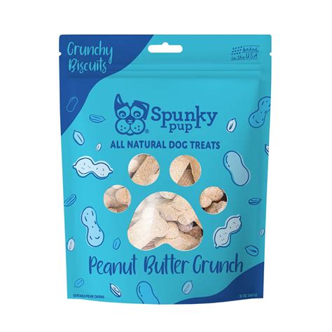 Spunky Pup All Natural Dog Biscuits Treats Peanut Butter Crunch -- 10 ...