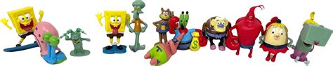 Dom Dom Exclusive 12 Pcs Spongebob Squarepants Action Figures Set And Cake Toppers Best