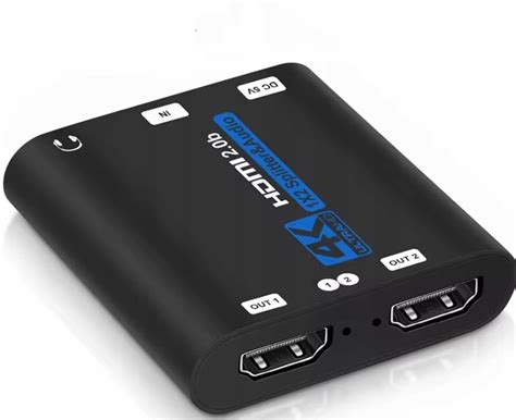 ROZDZIELACZ WZMACNIACZ HDMI SPLITTER 1X2 HDCP 2 2 Audio 4k 60Hz PS4 PS5