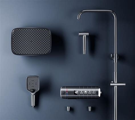 Bakicth Digital Rain Shower Set Hot And Cold Mixer Her Steps