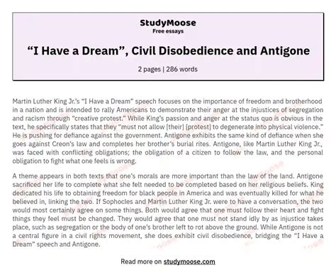 Civil Disobedience and Antigone - Free comparison essay example, compare and contrast paper