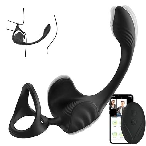 Silicone Wearable Electric Stimulate Prostate Massager Vibrating Anal Butt Ejaculation Ring