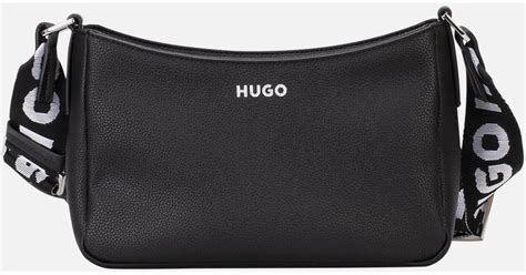 Hugo Bel Small Hobo Faux Leather Bag In Black Lyst