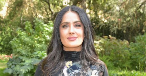 Salma Hayek Soaks Up The Sun In See Through Dress Vibrant Bikini