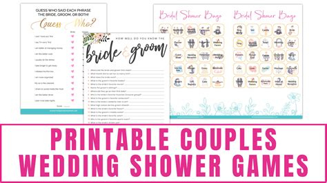 Printable Couples Wedding Shower Games