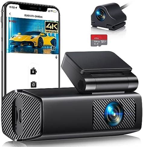 Dashcam Auto Vorne Hinten K K P Wifi Auto Kamera Loop Aufnahme