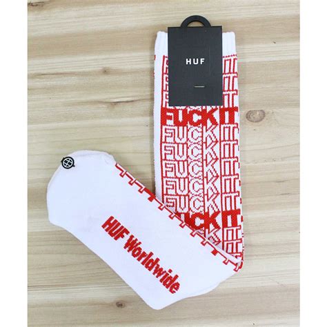 ハフ HUF ファックイットリピート クルー ソックス 靴下 FUCK IT REPEAT CREW SOCK メンズ ストリート スケーター