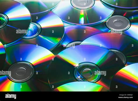 Close Up Of Stack Of Compact Disc Stock Photo Alamy