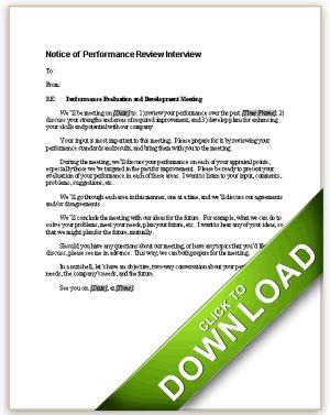 Performance Review: Performance Review Memo To Employees