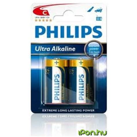 PHILIPS Ultra alkáli baby elem C 2db iPon hu