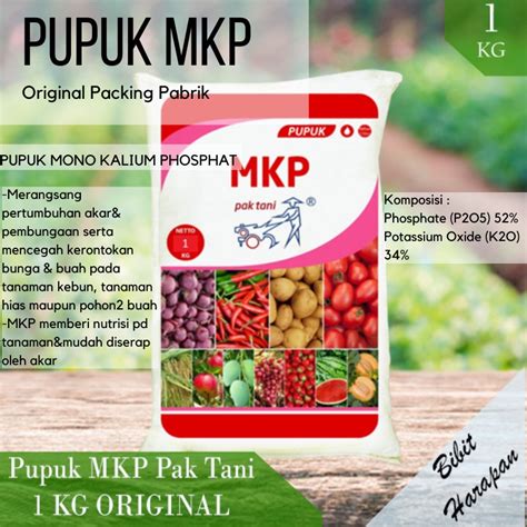 Jual PUPUK MKP PAK TANI BUAH BUNGA MONO KALIUM PHOSPHAT KEMASAN PABRIK