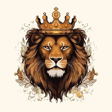 Lion With Crown Vector