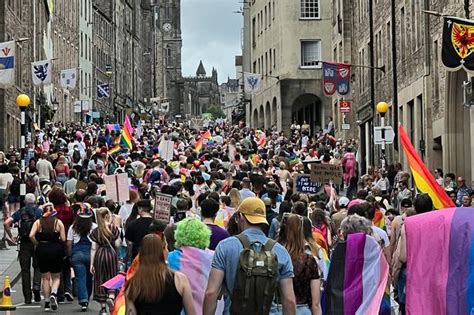 Thousands Line Edinburgh City Centre Streets For Packed Pride March