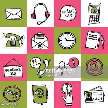 Contact Us Icons Stock Clipart | Royalty-Free | FreeImages