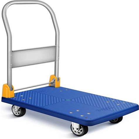 Mild Steel Rubber Folding Hand Trolley For Material Handling At Rs