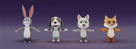 Animated Cartoon Animals 3D Models - FlippedNormals