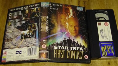 STAR TREK FIRST Contact VHS Video Big Box Ex Rental Cert CIC 4 99