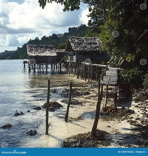 Thatched Stilt Prehistoric Houses - Hills, Mountains And Trees Covered