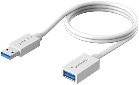 Sabrent 22AWG USB 3 0 Extension Cable A Male To A Female White 3