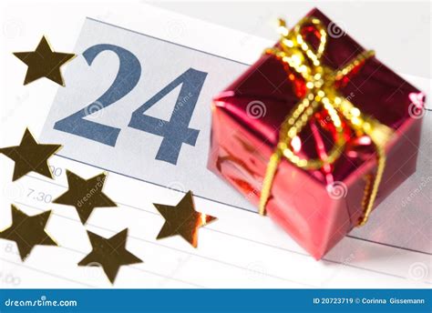 24 in a calendar stock image. Image of gift, christmas - 20723719