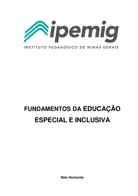 Fundamentos Da Educacao Especial E Inclusiva Fundamentos Da Educa O