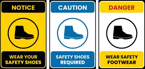 Wear Safety Shoes Sign And Label Vector 22893445 Vector Art At Vecteezy