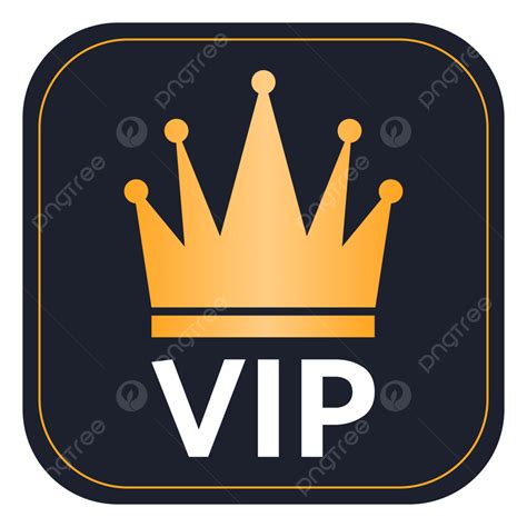 Gambar Logo Mahkota Berbentuk Kotak Label Vip Vip Label Mahkota Png Dan Vektor Dengan