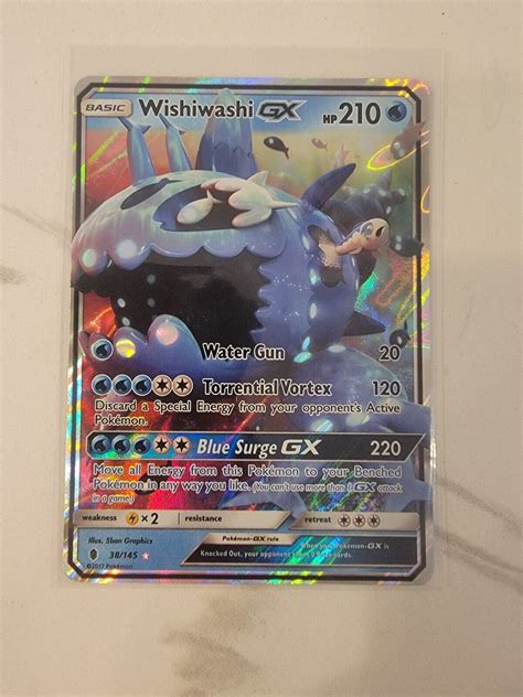 Wishiwashi GX 38 145 Ultra Rare Guardians Rising NM Pokemon TCG Card