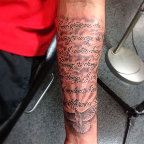 Forearm Bible Verse Tattoos On Arm With Clouds