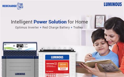 Luminous Inverter Battery Combo With Trolley Optimus Sine Wave